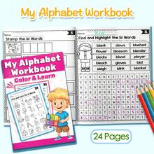Letter Handwriting And Voice Activity Book - Step-By-Step Tracing, Copying And Writing Letters, Illustrated Sound To Word Exercises, Clear Pages Suitable For Daily Learning, Improve Vocabulary And Concentration - 字母練習冊 - 查看 15