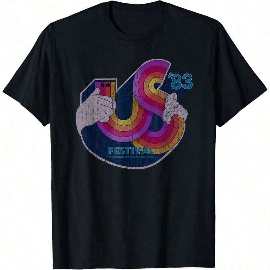 Free Shipping, Gifts For Mom, Washington D.C. Retro T-Shirts As Souvenirs, Vintage Women's Clothing, Local Warehouse Items, Women's Clothing - 黑色 18 - 查看 1
