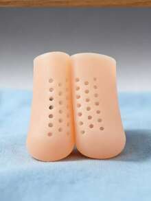 Home Use Toe Caps, Perforated Breathable Toe And Finger Protective Covers, Practical Design, Made Of High-Quality Soft Silicone Material, Suitable For All Seasons, Unisex, Suitable For Work Protection, Anti-Friction, Anti-Slip, Daily Necessity. (2pcs/Pack) - A - View 3