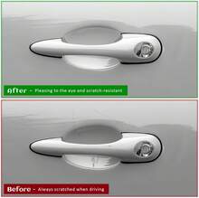 Rdxcv 8PCS Car Door Handle Protector, Anti-Scratch Transparent Car Doors Bowl Covers Paint Guard Stickers, Waterproof Clear Self-Adhesive Door Cup Protective Film For Most Vehicles - ColorB - View 5