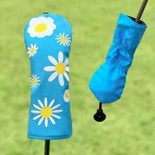 1pc Small Sunflower Golf Club Head Cover, Suitable For Driver/Fairway Wood/Hybrid, Golf Club Head Cover And Wood Head Cover, Durable And Protective Sports Accessory, Perfect For Golfers - Multicolor - View 8