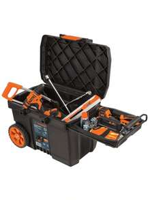 Truper CHP-23R Caja para herramienta de 23" con ruedas y mango telescópico - Naranja10 - Ver 1
