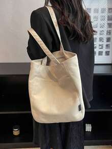 帆布托特包附快速取水瓶口袋，適合女性大學生、工作或旅行。大容量可裝日常必需品或週末出遊，返校季必備，畢業旅行季絕佳禮物，送給爸爸的禮物 - 彩色 - 查看 18