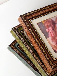 1pc Folding Hinge Photo Frame, Holds 2 Square 4x4 Inch Photos, Vintage Elegant Desktop Photo Display Frame, Suitable For Wedding, Holiday, Party Events, Living Room, Bedroom And Other Home Decor, Creative Gift For Friends And Family - Multicolor - View 10
