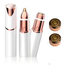 二合一面部脱毛器和眉毛修剪器，便携式面部脱毛器，可充电女士旅行剃毛器，比基尼修剪器，男女通用，适用于面部、唇部、下巴、腋下、身体毛发，180mAh电池容量 - 白色 - 查看 12