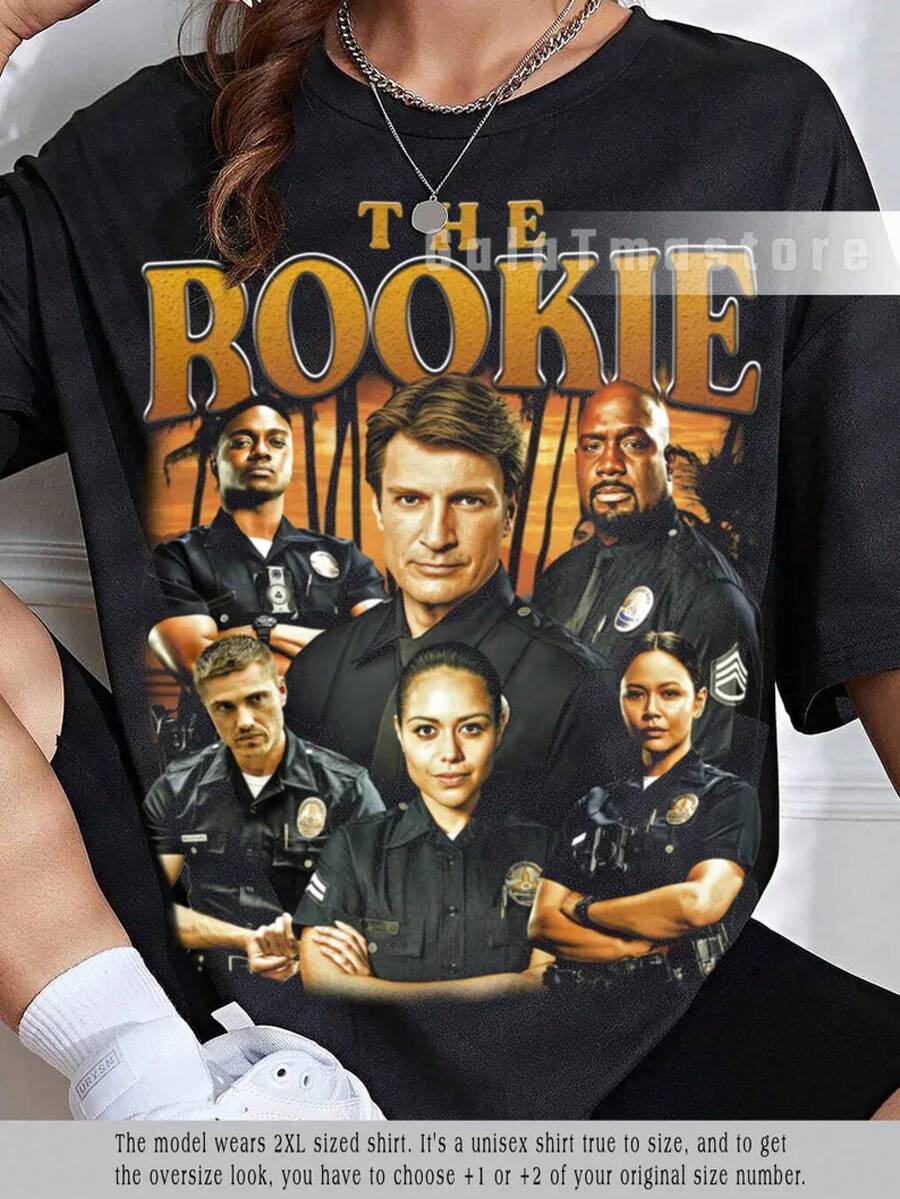 The Rookie Shirt, Cinema Unisex, CT15, Gift For Woman And Man Unisex Adult Clothing Y2k - 黑色 - 查看 1