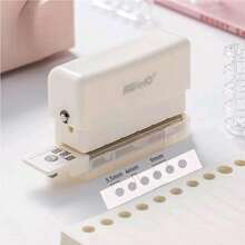 1pc Portable Multi-Hole Puncher, 6-Hole Design With Waste Paper Collector And Ruler, Paper Punching Machine, Back To School, School Supplies - A - View 11