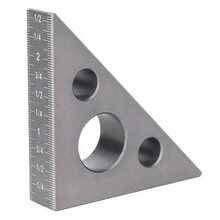Aluminum Alloy 45/90 Degree Right Angle Gauge Frosted Triangle Ruler For Woodworking - 1pcs - View 1