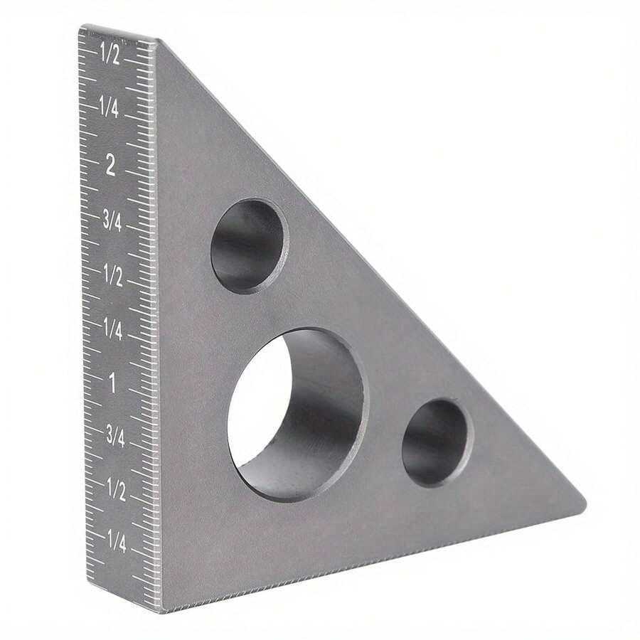 Aluminum Alloy 45/90 Degree Right Angle Gauge Frosted Triangle Ruler For Woodworking - 1pcs - View 1