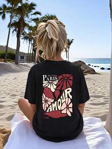 Plus Size T-Shirts - Black - View 1