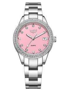 LIGE Classic 3-Hand Women's New Watch, Date Display, Multi-Function Chronograph, Exquisite Small Elegant High-End - Silver - View 15