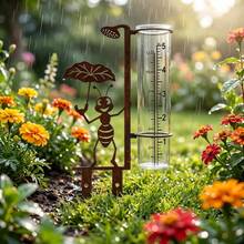 1pc Rusty Metal Ant Rain Gauge, Suitable For Garden, Yard, Flower Pot, Patio And Lawn. It Features An Elegant, Stable And Durable Design With Large Easy-To-Read Numbers. - Little Ants - View 3