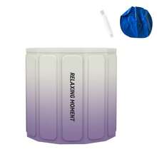 Portable FoldableBath Tub For Adults & Kids, Bracket-Free Easy Installation, Full Body Soaking Bathtub, Home Spa - VIOLET - View 7