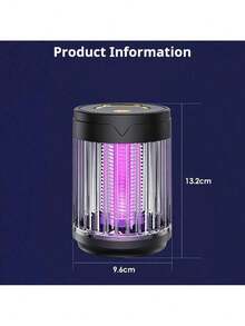 SOKANY USB Powered Mosquito Repellent Lamp - Purple Light, Desktop + Wall Mount Dual Use. UV Light Attracts Mosquitoes, 360° Wide Angle Silent Protection, Protects Sleep, Essential For All Seasons, Mosquito Repellent Device. - Black - View 2