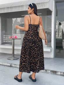 Women Midi Dresses - Marron - View 3