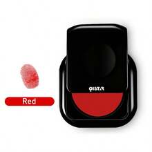 1-10pcs Red Blue Black Portable Fingerprint Ink Pad, Clear Compact Quick-Drying Ink Pad, Small Financial Accounting Office Ink Pad, Cute Planner Stamp Ink Pad - Black Casing - View 10