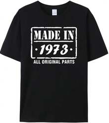 Gemacht in antiken ursprünglichen Baumwolle T-Shirt Geburtstag Vintage Vater Freund Geschenk T-Shirts - Schwarz-1-1979 - Übersicht 6
