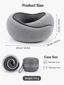 U-Shaped Neck Pillow, Portable Detachable Outdoor Airplane Travel Pillow Set,Premium Travel Pillow All Around Neck Wrap Memory Foam Neck Pillow Air Travel Comfort Cushion Office Nap Rest Soft Airplane Pillows - Multicolor - View 6