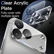 CASECOPS Protector de pantalla de vidrio templado de alta definición para cámara, compatible con iPhone 17 Pro Max/17 Pro, dureza 9H, resistente a arañazos, fácil instalación, antirreflejante, 3D estéreo, protección de cobertura completa de la cámara, alta transparencia, compatible con fundas de teléfono - transparente - Ver 4
