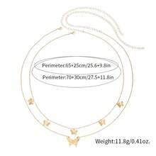 2組優雅蝴蝶腰鍊，適合夏季，完美適用於日常穿著與夏季海灘派對 - SC095-2 - 查看 3