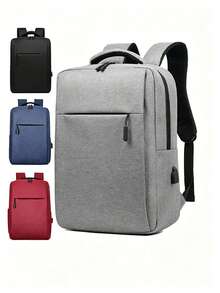 1pc/10pcs Minimalist Laptop Backpack Business Computer Bag Casual Travel Daily Use Student School Bag Lightweight Nylon Zipper Storage Design Suitable For Campus College Students Teenagers Men Women Back To School Season Essential Urban Casual Daily Commute - Multiple Styles - View 10