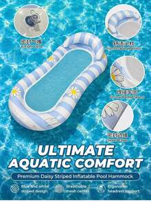 2 Packs Inflatable Pool Floats Mat For Teens, Large Pool Floaties Adults Size With Headrest, Sun Tanning Raft Lake Beach Swimming Pool Party Floating Lounge - Multicolor - View 1