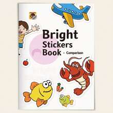 Colorful Sticker Activity Workbook With Animal, Fruit And Everyday Object Patterns, Easy-To-Peel Stickers, Suitable For Sorting And Comparison Games, Develops Focus And Observation Skills, Perfect For Home Or Travel Use Back To School - 亮色貼紙 - 查看 1