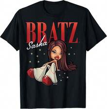 Sasha Portrait T-Shirt, Summer Vacation Outfits, Women's Tops, Summer Tops, Funny T-Shirts, Men's Clothing, T-Shirts - 黑色 - 查看 1