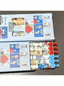 SNOOPY 6支/套 可爱黑色圆珠笔，速干可伸缩文具，学生考试用品，返校礼物，派对小礼品 - 彩色 - 查看 3