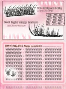 Eimny 300pcs DIY Eyelash Extension Kit, 30 Rows C Curl 3D Natural False Eyelashes With Adhesive, Sealer, Tweezers, 3 Brushes, Large Capacity Reusable, Skin-Friendly Waterproof Formula, Suitable For Beginners, Single Cluster Eyelash Set For Daily And Travel Makeup - Multicolor - View 4