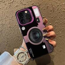 Creative Camera Case Suitable For Apple 16Pro,  15ProMax, New 14, Premium 17Air, Retro Style - 彩銀殼-紫色-創意相機 - 查看 1