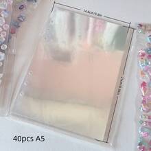20 Sheets Transparent PET Single-Sided Tear-Off Sticker Storage Album - Color - View 15