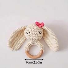 Hand-Woven Rabbit Rattle, Baby Hand Rattle, Grasping Toy, Built-In Bell, 3D Cute, Rich Details, Attract Baby's Attention, Develop Baby's Hearing, Perfect Birthday Memorial Gift, Halloween Gift, Christmas Gift For Baby - Multicolor - View 7
