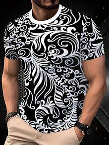 Camiseta Básica de Cuello Redondo: El cuello redondo clásico nunca pasa de moda, el corte ajustado es adecuado para una variedad de tipos de cuerpo, el diseño de color sólido es sencillo y e - Negro - Ver 1