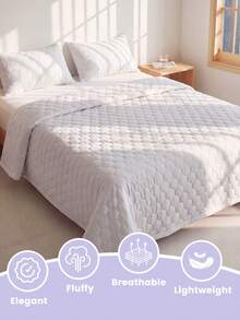 1 buah Selimut Pendingin AC, Penutup Tempat Tidur Putih, Bernapas & Ringan, Sangat Lembut & Nyaman, Cocok Untuk Ukuran Twin/Full/Queen/King, Penggunaan di Rumah & Asrama, Bantal dan Sarung Bantal Tidak Termasuk, Dapat Dicuci dengan Mesin - Putih - View 6