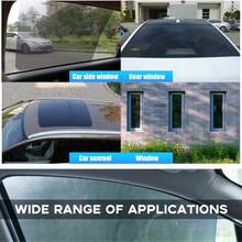 2 Paquetes - Película para Parasol de Ventana Lateral de Coche | Bloquea Rayos UV, Protege la Privacidad, Película de Ventana de Adsorción Electrostática, Reutilizable, Lavable, Aislamiento Térmico y Antirreflejante, Adecuada para la Mayoría de Modelos de Coche - Película de Privacidad y Aislamiento Térmico - película electrostática - Ver 7
