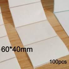 100 piezas Etiquetas de alimentos en blanco impermeables y removibles para congelador, cocina, despensa y frascos - 60*40 mm - Ver 9