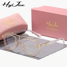 HyJex 1pc Unisex Decorative Plain Lens Glasses, Lightweight Elegant Frog Frame - Multicolor - View 10
