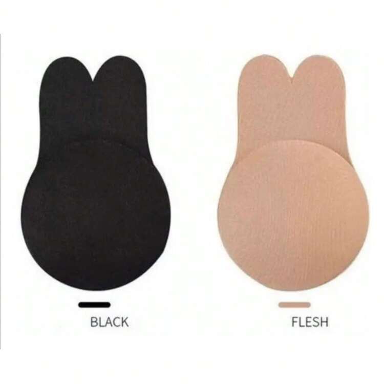 Contrasting Faux Leather Nipple Covers - 黑色 - 查看 2