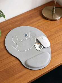 Ergonomic Wrist Rest Mouse Pad, Cute Smile Letter & Cat Pattern Design, Ergonomic EVA Wrist Rest Pad, Non-Slip Memory Foam Mouse Pad, Comfortable Mouse Pad, Provides Smooth Wrist Support, Skin-Friendly And Comfortable, Desktop Protector, Suitable For Gaming, Office, Non-Slip, Suitable For Office Computer, Laptop And Home Use, Graduation Season Souvenir, Perfect Gift For Valentine's Day, Mother's Day, Back To School, Spring - Multicolor - View 8