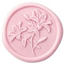 20pcs/Pack 3D Embossed Lily Flower Pattern Wax Seal Stickers, Self-Adhesive Wax Seal Stickers, Suitable For Gifts, Wedding Invitations, Envelope Sealing - Pink - 3D Lily - Pink - View 6