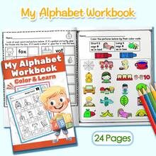 Letter Handwriting And Voice Activity Book - Step-By-Step Tracing, Copying And Writing Letters, Illustrated Sound To Word Exercises, Clear Pages Suitable For Daily Learning, Improve Vocabulary And Concentration - 字母練習冊 - 查看 9