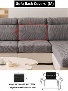 1pc Elastic Sofa Cover, Non-Slip Full Wrap Sofa Seat Cover, All-Season Universal Sofa Cushion Cover, Thickened Fabric Sofa Cover, Machine Washable, Dust-Proof, Dirt-Resistant, Home Decor, Pet-Friendly Protective Cover, Dark Gray Fresh Room Decor, Adjustable Corner Sofa Cover Suitable For Bedroom, Office, Living Room, Combination And L-Shaped Sofa And 1234 Seat Covers - Dark Grey - View 15