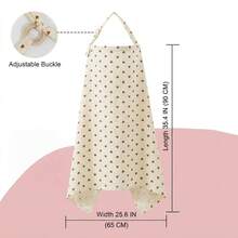 1件透氣薄紗哺乳遮蓋巾，隱私哺乳圍裙，柔軟圓弧領口設計 - 65*90厘米 - 查看 2