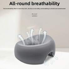 Massage Table Headrest Pillow – Face Down Cradle Cushion With Memory Foam For Sleeping & Relaxation - Dark Grey - View 7