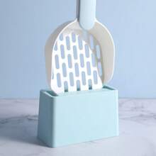 Cat Litter Scoop Plastic Cat Litter Scoop With Base Self-Cleaning Cat Litter Box Scoop Kitten Toilet Cleaning Tool Cat Supplies - Multicolor - View 9