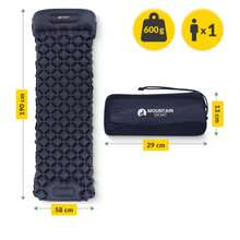 Single Person Self-Inflating Travel Air Mattress, Outdoor Camping Inflatable Sleeping Pad, Self-Inflating Tent Sleeping Mat - Navy Blue - View 6