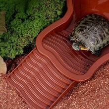 Detachable Reptiles Water Bowl For Turtles With Steps Designing Durability Easy To Assemble For Indoor Or Outdoor Use(Size:35cmx28.5cmx4.3cm) - View 1