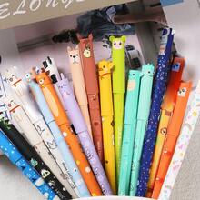 24件/14件套可擦拭動物造型筆 [4支筆+20個替芯]/[4支筆+10個替芯] 返校禮物，內置感溫橡皮擦，書寫順滑且易於擦除，多彩設計，適合學習、手帳記錄與創意寫作 - 彩色 - 查看 2