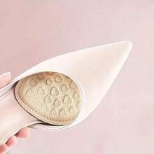 2pcs Breathable Heart-Shaped Front Sole Pads, High Heel Anti-Slip Soft Elastic Pressure Relief Half-Size Inserts, Self-Adhesive Sweat-Absorbing Pain-Relief Foot Pads, Pointed Toe Shoe Anti-Friction Thickened Front Sole Cushion, Suitable For Stiletto High Heels, Shoes, Pointed Toe Shoes, Long Standing Pain Relief, Oversized Shoes Anti-Slip, Daily Commute Foot Protection - Multiple Styles - View 2
